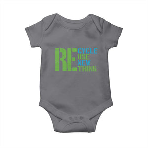 Recycle Reuse Renew Rethink Baby Onesie Earth Day TS12 Charcoal Print Your Wear