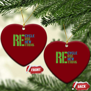 Recycle Reuse Renew Rethink Ceramic Ornament Earth Day TS12 Print Your Wear
