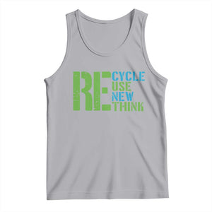 Recycle Reuse Renew Rethink Tank Top Earth Day TS12 Athletic Heather Print Your Wear