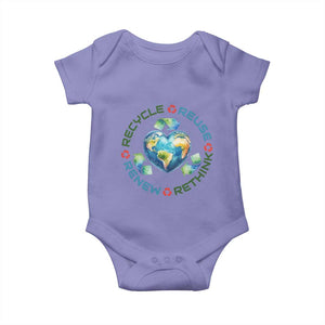 Recycle Reuse Renew Rethink Baby Onesie Zero Waste Life TS12 Violet Print Your Wear