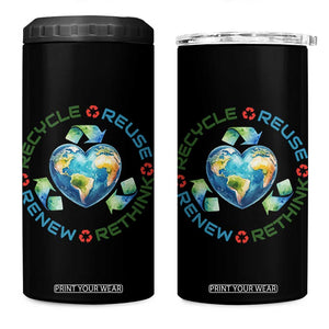 Recycle Reuse Renew Rethink 4 in 1 Can Cooler Tumbler Zero Waste Life TS12 One Size: 16 oz Black Print Your Wear
