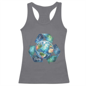Earth Day Dont Be Trashy Racerback Tank Top Environmental Awareness Gift TS12 Charcoal Print Your Wear