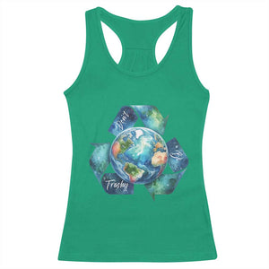 Earth Day Dont Be Trashy Racerback Tank Top Environmental Awareness Gift TS12 Irish Green Print Your Wear