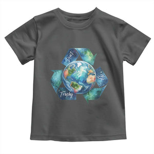 Earth Day Dont Be Trashy Toddler T Shirt Environmental Awareness Gift TS12 Dark Heather Print Your Wear