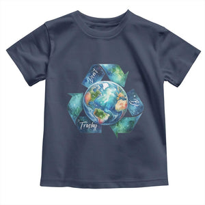 Earth Day Dont Be Trashy Toddler T Shirt Environmental Awareness Gift TS12 Navy Print Your Wear