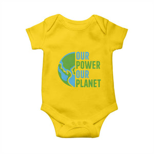 Our Power Our Planet Baby Onesie Earth Day Words Environmentalist Gift TS12 Daisy Print Your Wear