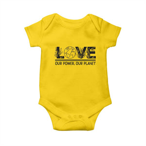Earth Day 2026 Baby Onesie Our Power Our Planet TS12 Daisy Print Your Wear