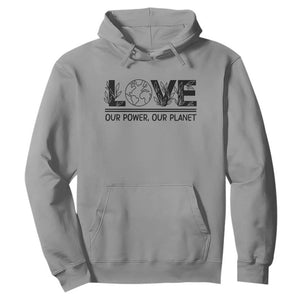 Earth Day 2026 Hoodie Our Power Our Planet TS12 Sport Gray Print Your Wear
