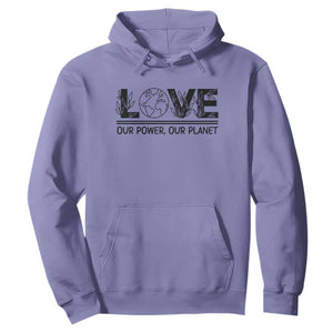 Earth Day 2026 Hoodie Our Power Our Planet TS12 Violet Print Your Wear