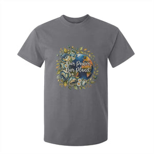 Save The Planet Earth Day T Shirt For Kid Our Power Our Planet TS12 Charcoal Print Your Wear
