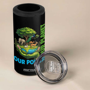 Our Power Our Planet 4 in 1 Can Cooler Tumbler Earth Day Nature Lover Gift TS12 Print Your Wear