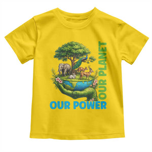 Our Power Our Planet Toddler T Shirt Earth Day Nature Lover Gift TS12 Daisy Print Your Wear