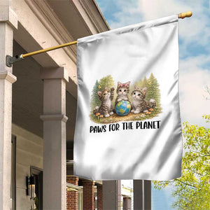 Earth Day Cat Lover Garden Flag Paws For The Planet TS12 Print Your Wear