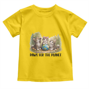 Earth Day Cat Lover Toddler T Shirt Paws For The Planet TS12 Daisy Print Your Wear