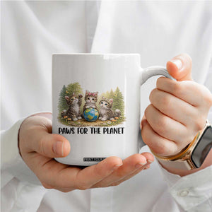 Earth Day Cat Lover Coffee Mug Paws For The Planet TS12 Print Your Wear