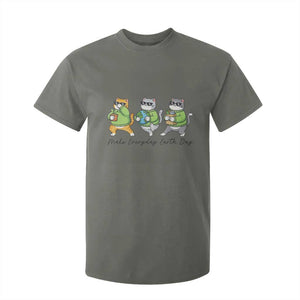 Make Everyday Earth Day T Shirt For Kid Eco Friendly Cat Lover TS12 Military Green Print Your Wear
