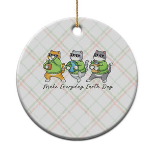 Make Everyday Earth Day Ceramic Ornament Eco Friendly Cat Lover TS12 1pc Christmas Plaid Print Your Wear