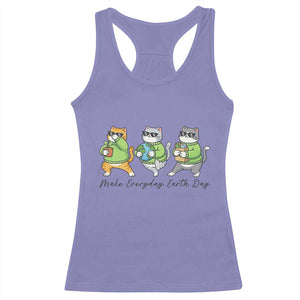 Make Everyday Earth Day Racerback Tank Top Eco Friendly Cat Lover TS12 Violet Print Your Wear