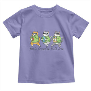 Make Everyday Earth Day Toddler T Shirt Eco Friendly Cat Lover TS12 Violet Print Your Wear