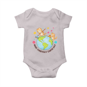 Make Everyday Earth Day Baby Onesie Funny Cat Lover Gift TS12 Ice Gray Print Your Wear
