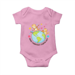 Make Everyday Earth Day Baby Onesie Funny Cat Lover Gift TS12 Light Pink Print Your Wear