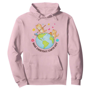 Make Everyday Earth Day Hoodie Funny Cat Lover Gift TS12 Light Pink Print Your Wear