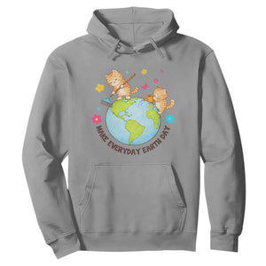 Make Everyday Earth Day Hoodie Funny Cat Lover Gift TS12 Sport Gray Print Your Wear