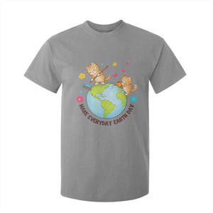Make Everyday Earth Day T Shirt For Kid Funny Cat Lover Gift TS12 Sport Gray Print Your Wear