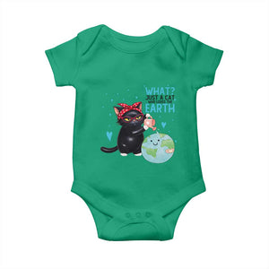 Just A Cat Who Loves The Earth Baby Onesie Earth Day Cat Lover Gift TS12 Irish Green Print Your Wear
