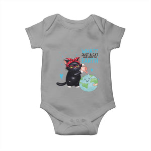 Just A Cat Who Loves The Earth Baby Onesie Earth Day Cat Lover Gift TS12 Sport Gray Print Your Wear