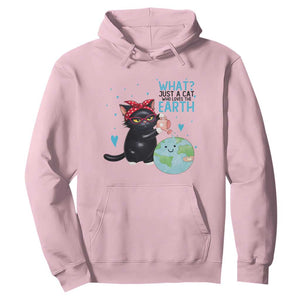 Just A Cat Who Loves The Earth Hoodie Earth Day Cat Lover Gift TS12 Light Pink Print Your Wear