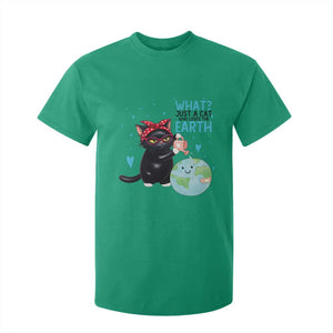 Just A Cat Who Loves The Earth T Shirt For Kid Earth Day Cat Lover Gift TS12 Irish Green Print Your Wear