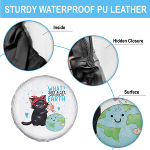 Just A Cat Who Loves The Earth Spare Tire Cover Earth Day Cat Lover Gift TS12 Print Your Wear