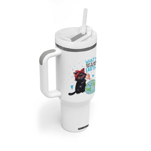 Just A Cat Who Loves The Earth Tumbler With Handle Earth Day Cat Lover Gift TS12 Print Your Wear