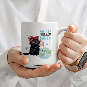 Just A Cat Who Loves The Earth Coffee Mug Earth Day Cat Lover Gift TS12 Print Your Wear