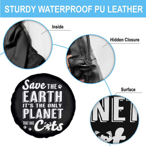 Earth Day Cat Lover Spare Tire Cover Save Earth Its The Only Planet With Cats TS12 Print Your Wear