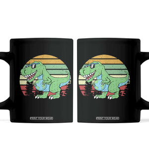 Funny Earth Day Dinosaur Lover Coffee Mug Save The Planet TS12 Black Print Your Wear