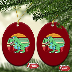Funny Earth Day Dinosaur Lover Ceramic Ornament Save The Planet TS12 Print Your Wear
