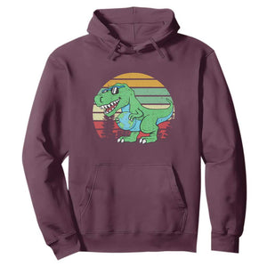 Funny Earth Day Dinosaur Lover Hoodie Save The Planet TS12 Maroon Print Your Wear