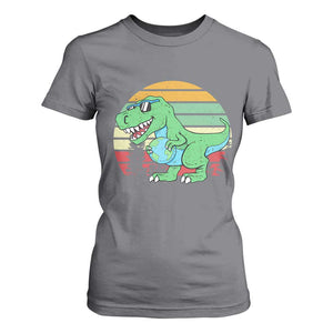 Funny Earth Day Dinosaur Lover T Shirt For Women Save The Planet TS12 Charcoal Print Your Wear