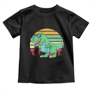 Funny Earth Day Dinosaur Lover Toddler T Shirt Save The Planet TS12 Black Print Your Wear