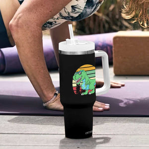 Funny Earth Day Dinosaur Lover Tumbler With Handle Save The Planet TS12 Print Your Wear