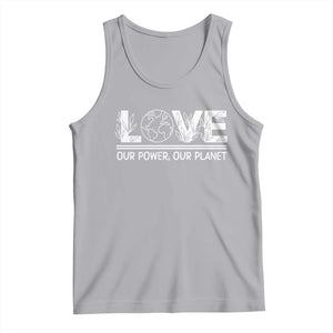 Our Power Our Planet Tank Top Earth Day Eco Friendly TS12 Athletic Heather Print Your Wear