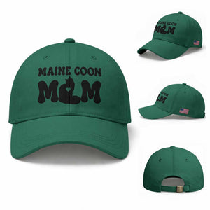 Maine Coon Mom Baseball Cap Cat Lover Gift For Her TS12 Baseball Cap Universal Fit Irish Green Print Your Wear