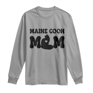 Maine Coon Mom Long Sleeve Shirt Cat Lover Gift For Her TS12 Sport Gray Print Your Wear