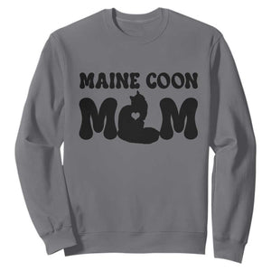 Maine Coon Mom Sweatshirt Cat Lover Gift For Her TS12 Charcoal Print Your Wear