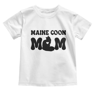 Maine Coon Mom Toddler T Shirt Cat Lover Gift For Her TS12 White Print Your Wear