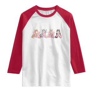 Proud Maine Coon Mama Raglan Shirt Cat Lover Gift TS12 White Red Print Your Wear