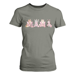 Proud Maine Coon Mama T Shirt For Women Cat Lover Gift TS12 Military Green Print Your Wear