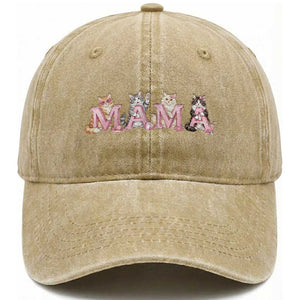 Proud Maine Coon Mama Washed Cotton Baseball Cap Cat Lover Gift TS12 Print Your Wear